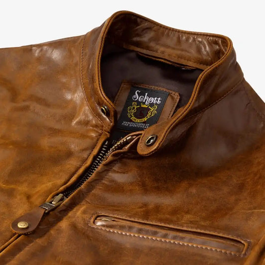 Schott® N.Y.C. X Allen Edmonds Café Racer 2.0 Leather Jacket