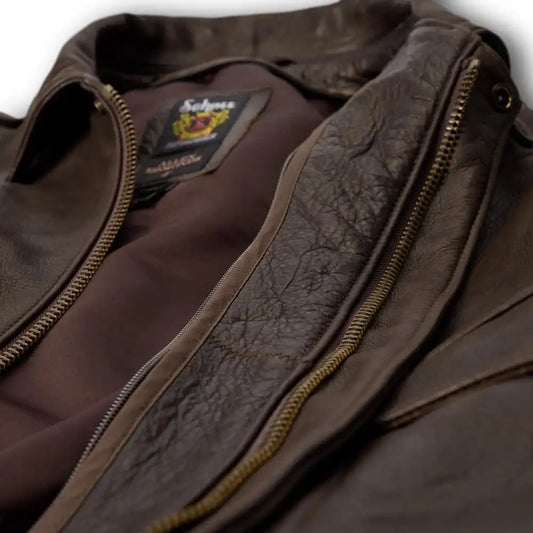 Schott® N.Y.C. x Allen Edmonds Leather Bomber Jacket