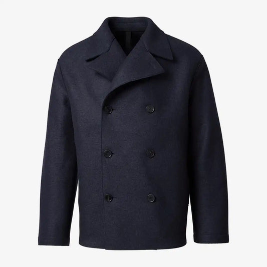 Harris Wharf London Oversized Pressed Wool Peacoat